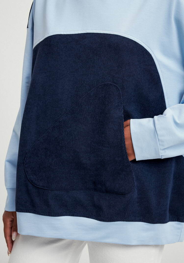 Худи оверсайз комбинированное шир.  750, рис. 15