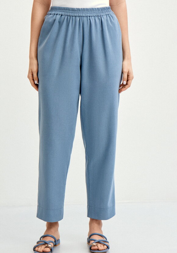 Брюки прямые изо льна шир.  580, рис. 4