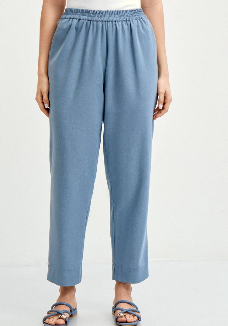 Брюки прямые изо льна шир.  750, рис. 4