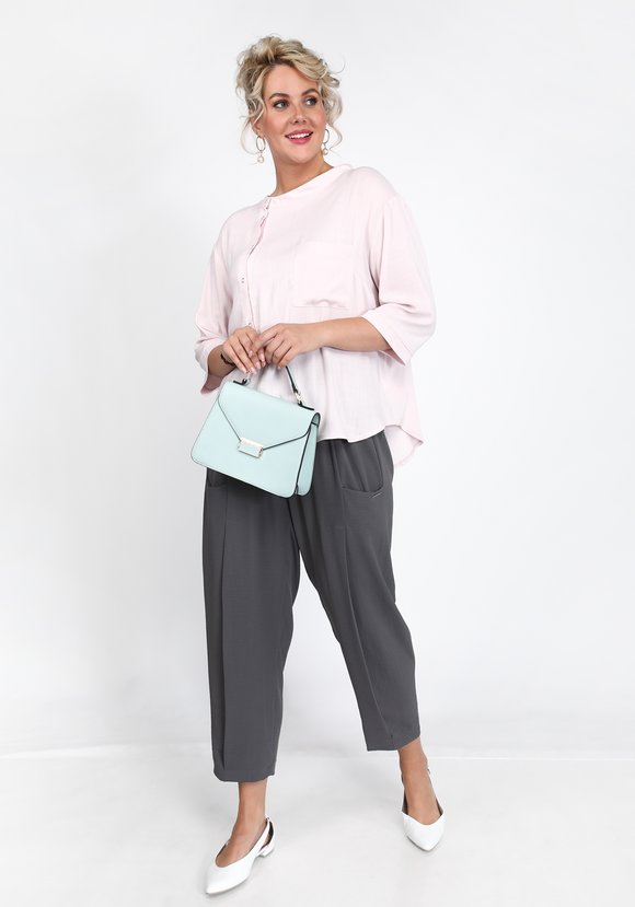 Блуза с асимметричной застежкой на кнопках шир.  580, рис. 5