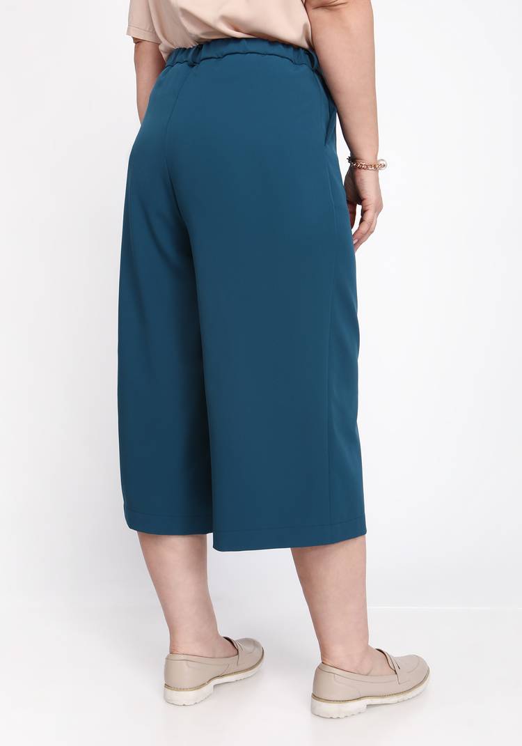 Брюки-кюлоты однотонные широкие шир.  750, рис. 9