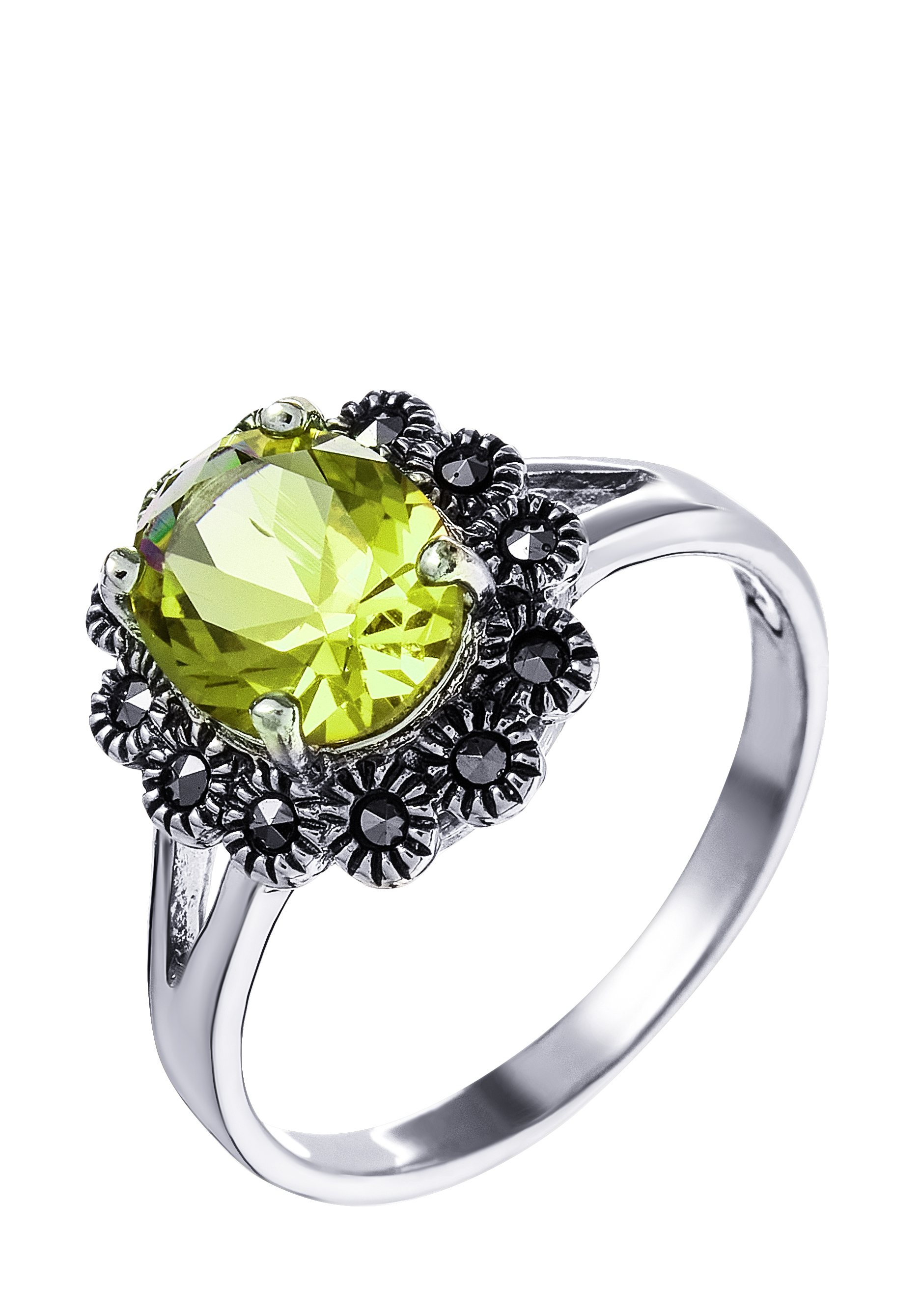 

Серебряное кольцо "Виттори", Зеленый