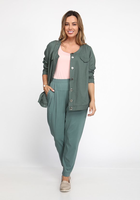 Жакет в стиле сафари на пуговицах шир.  580, рис. 1