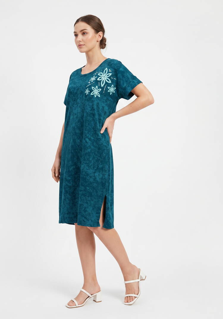 Платье Цветочный акцент шир.  750, рис. 1