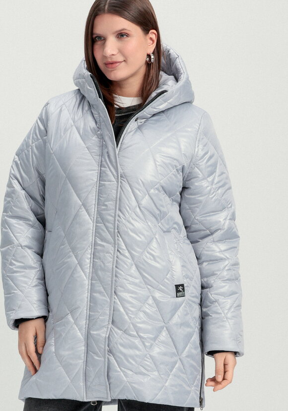 Куртка на молнии со стежкой ромбами шир.  580, рис. 4