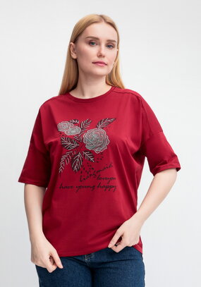 Футболка с принтом Зеленый цветок