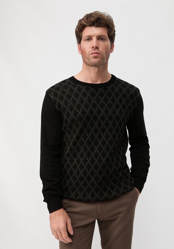 Джемпер в ромб с длинным рукавом шир.  580, рис. 11