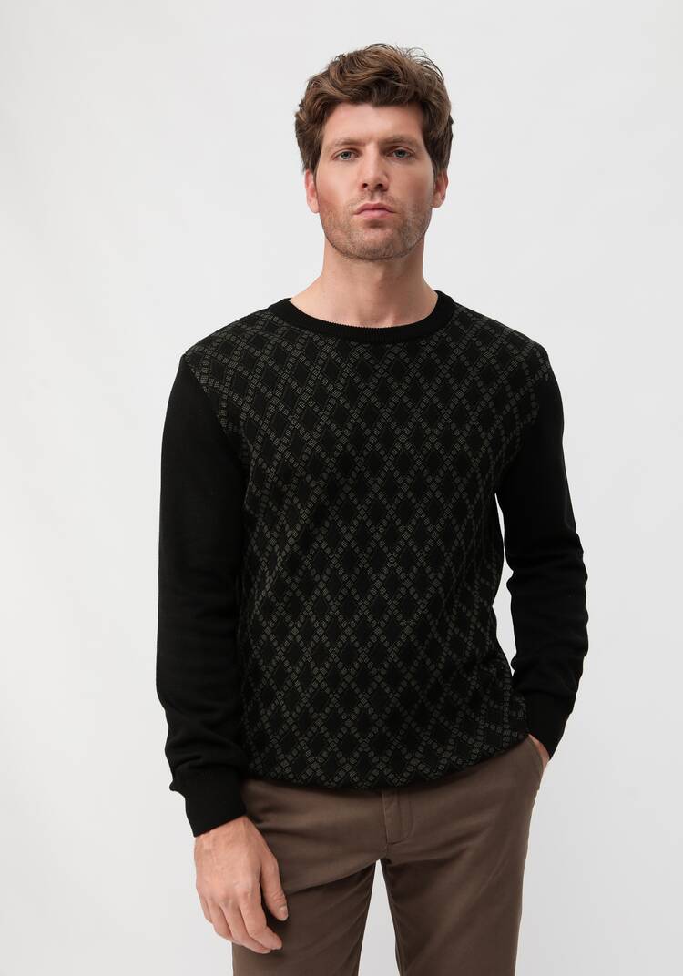 Джемпер в ромб с длинным рукавом шир.  750, рис. 11