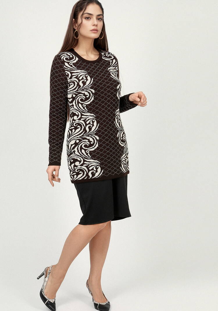 Туника с принтом Узоры шир.  750, рис. 7