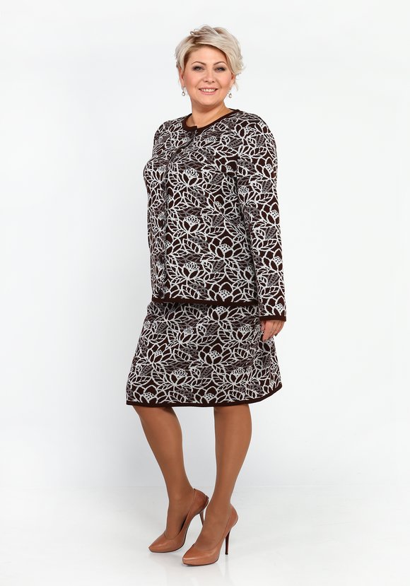 Юбка трикотажная с принтом шир.  580, рис. 5