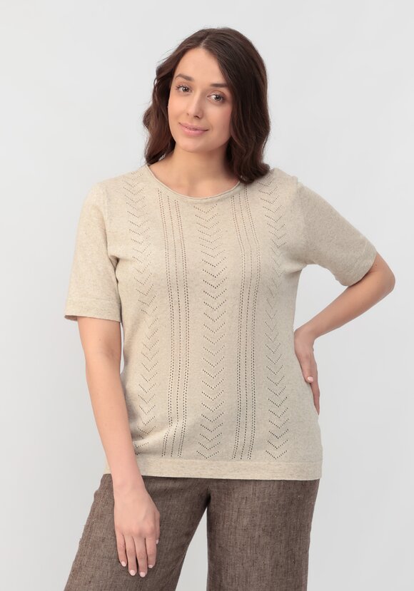 Джемпер из смесовой  пряжи Мия шир.  580, рис. 1