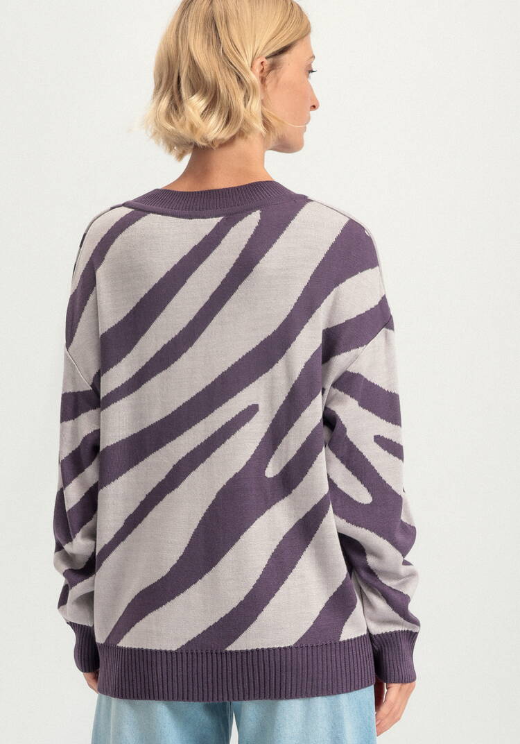 Джемпер с принтом зебра шир.  750, рис. 32