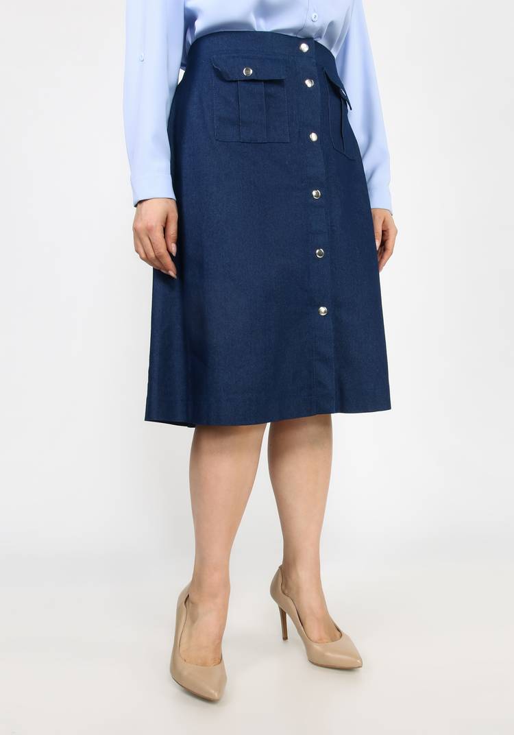 Юбка джинсовая с карманами шир.  750, рис. 10