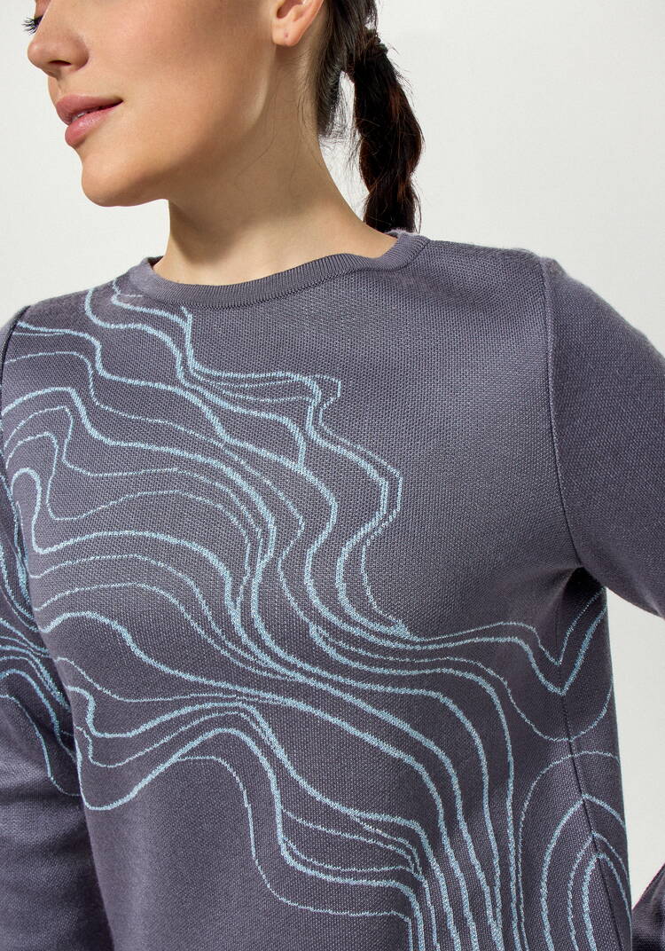 Джемпер с абстрактным рисунком Волны шир.  750, рис. 10