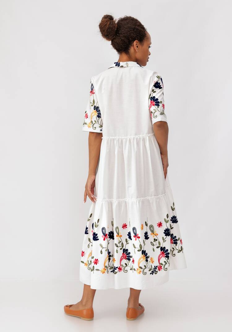 Платье ярусное с цветочной вышивкой шир.  750, рис. 21