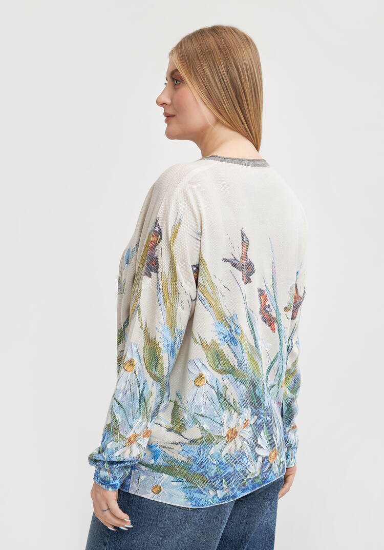 Джемпер с художественным рисунком Агата шир.  750, рис. 9