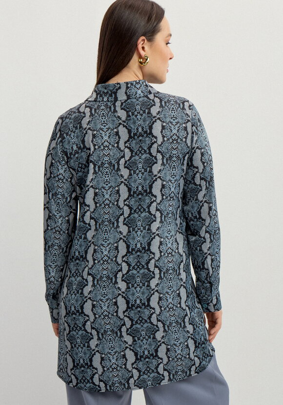 Рубашка удлинённая с анималистичным принтом шир.  580, рис. 3