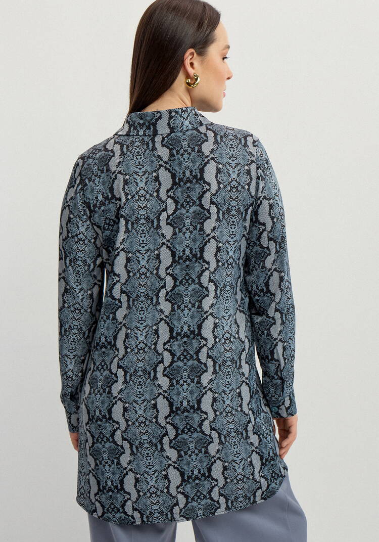 Рубашка удлинённая с анималистичным принтом шир.  750, рис. 3