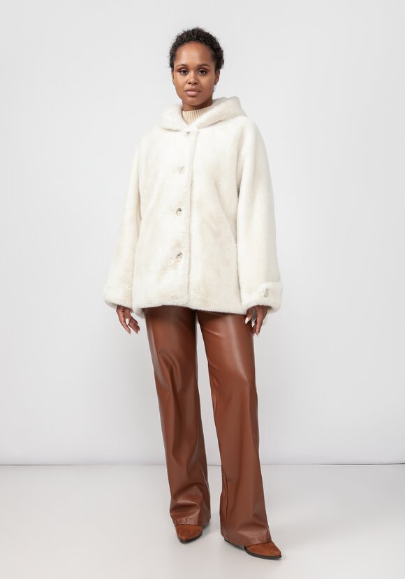 Полупальто из экомеха Моника шир.  580, рис. 16