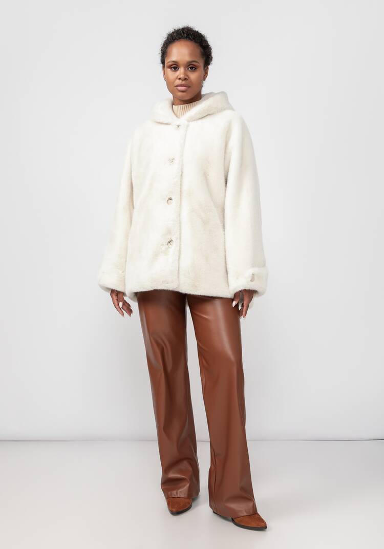 Полупальто из экомеха Моника шир.  750, рис. 16