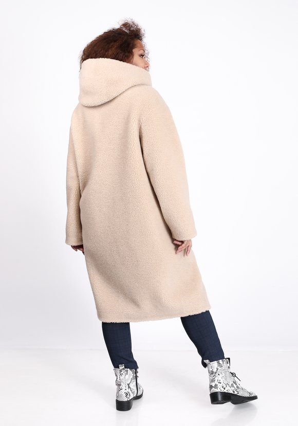 Пальто из шерсти мериноса с капюшоном шир.  580, рис. 6