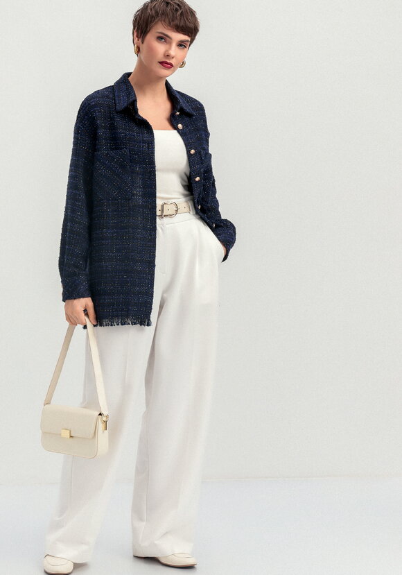 Жакет твидовый с фактурной нитью шир.  580, рис. 9