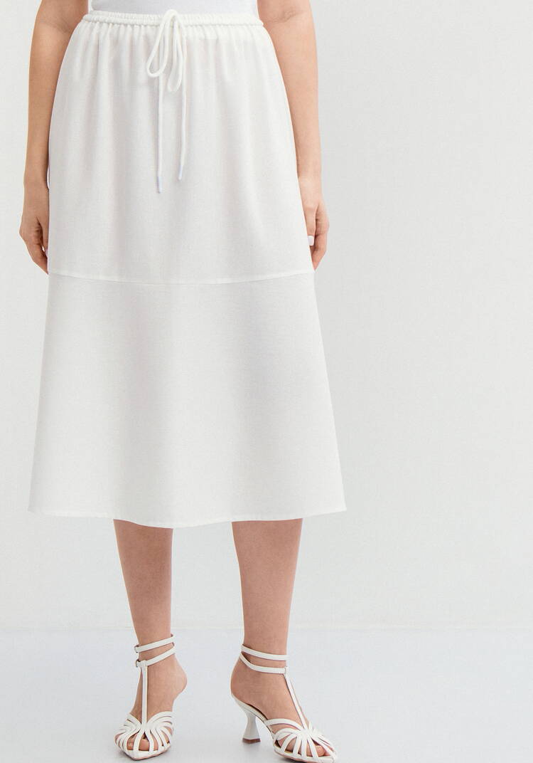 Юбка-годе изо льна шир.  750, рис. 12