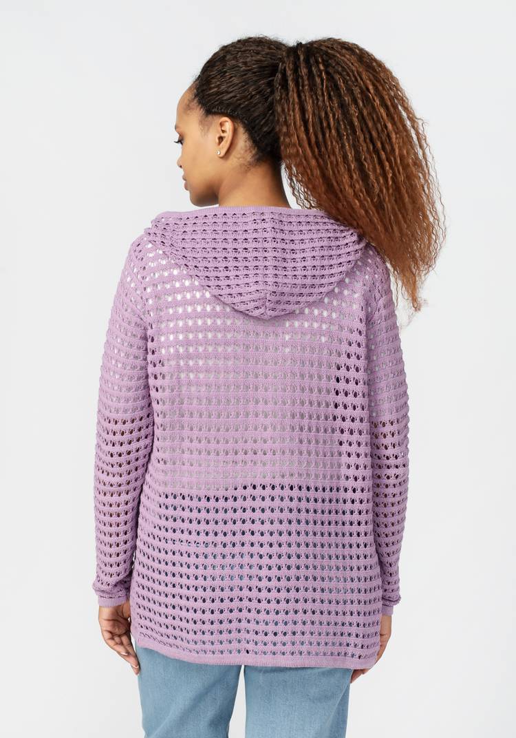 Кардиган вязаный с капюшоном на молнии шир.  750, рис. 9