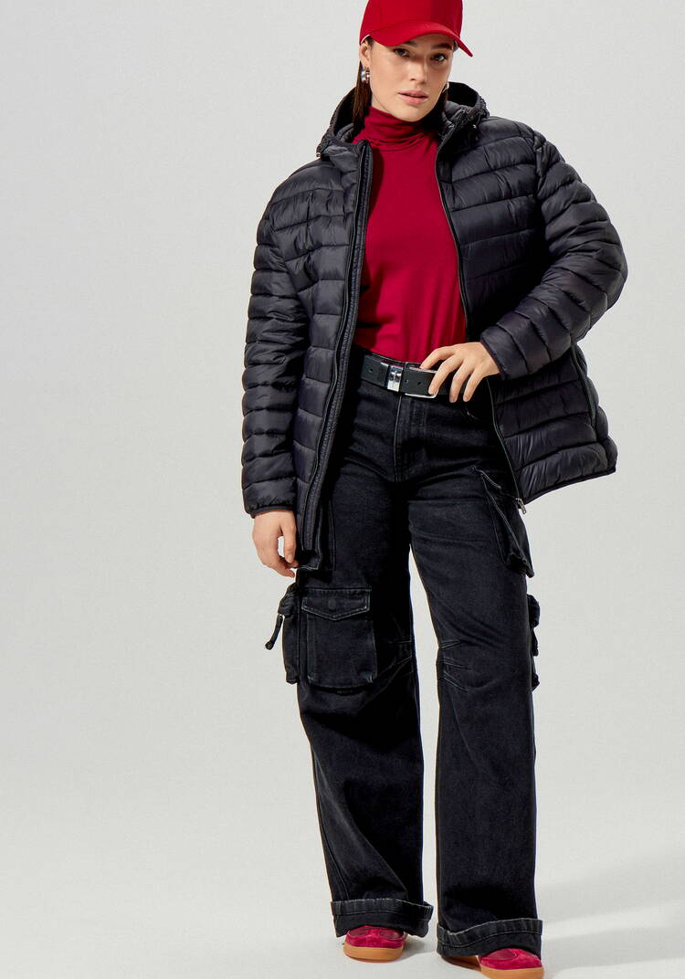 Куртка легкая стеганая с капюшоном шир.  750, рис. 24