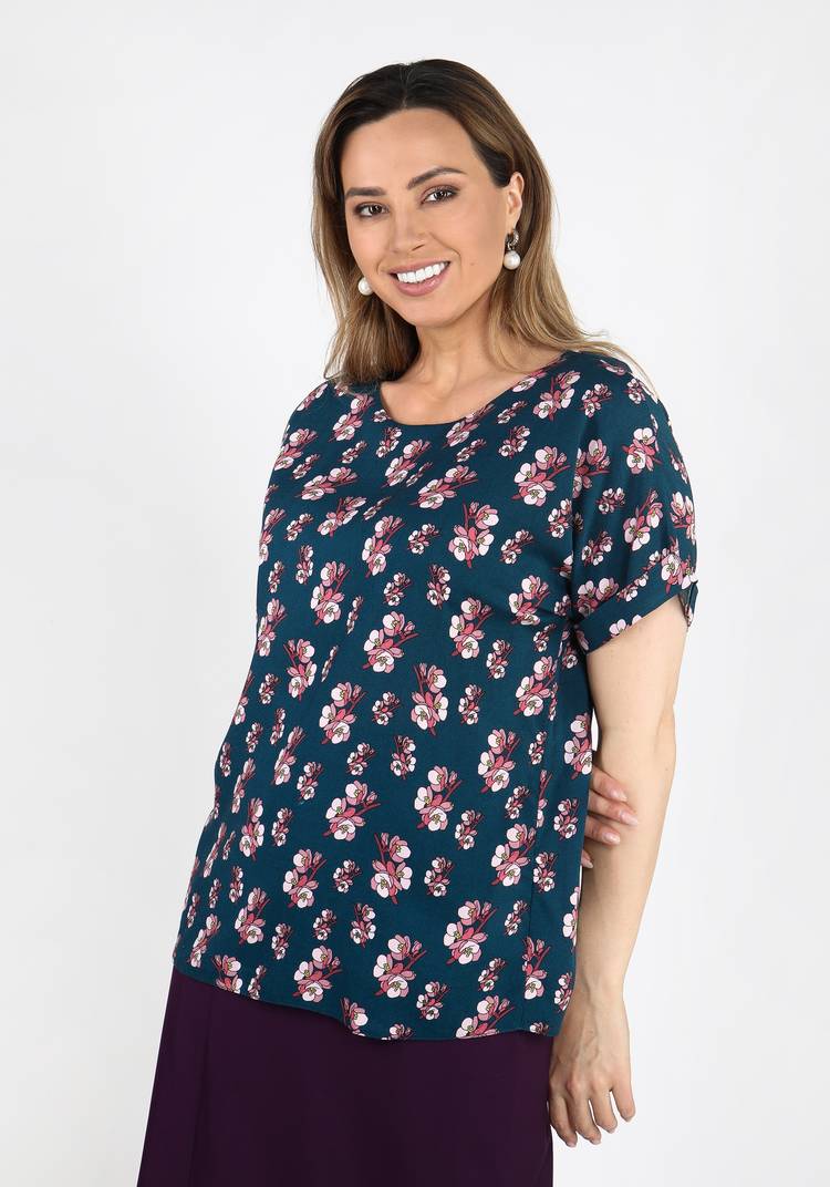 Блуза Цветочный рассвет шир.  750, рис. 8