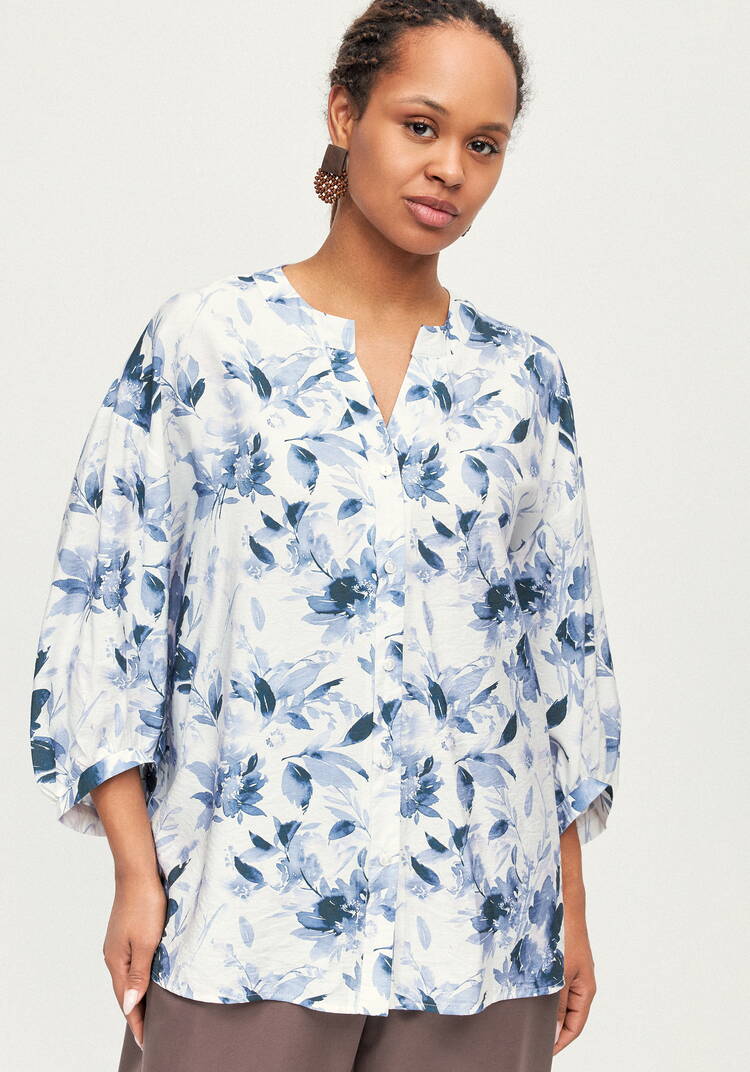 Блуза изо льна с принтом Эмилия шир.  750, рис. 12