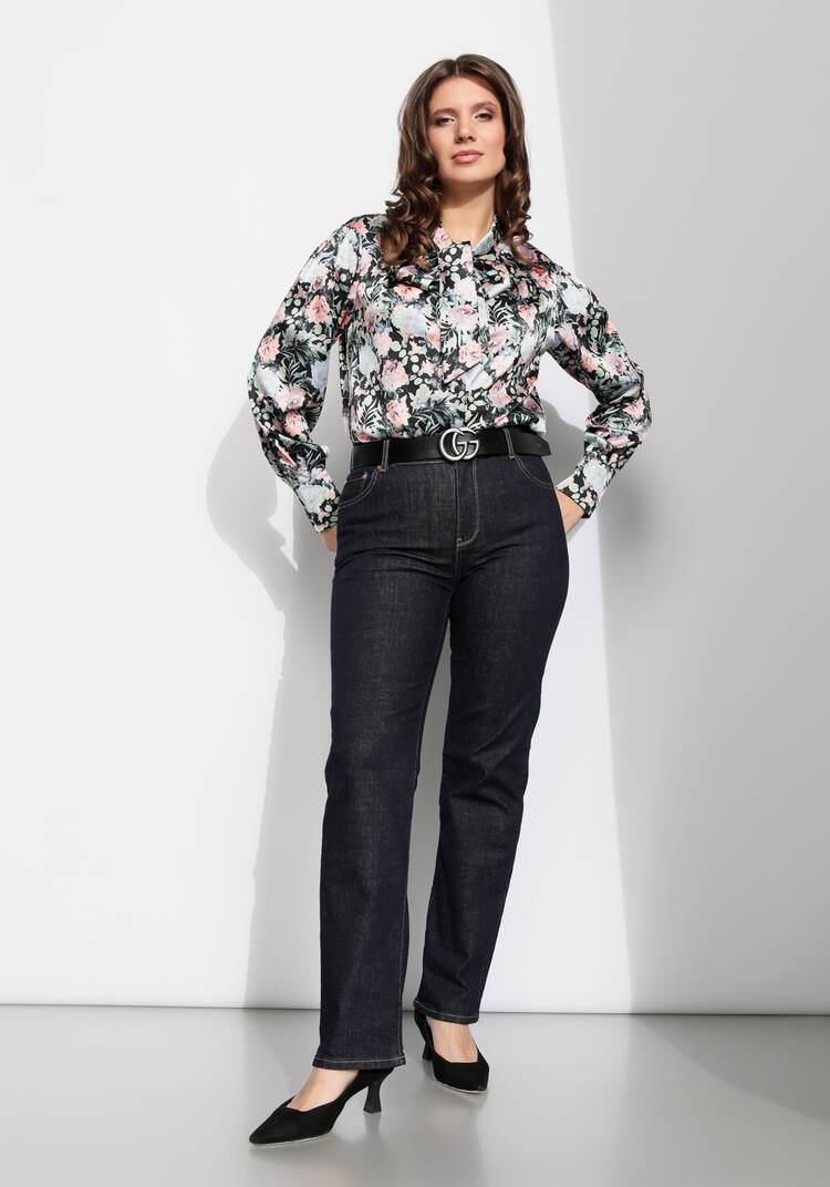 Джинсы прямого кроя с комфортным поясом шир.  750, рис. 7