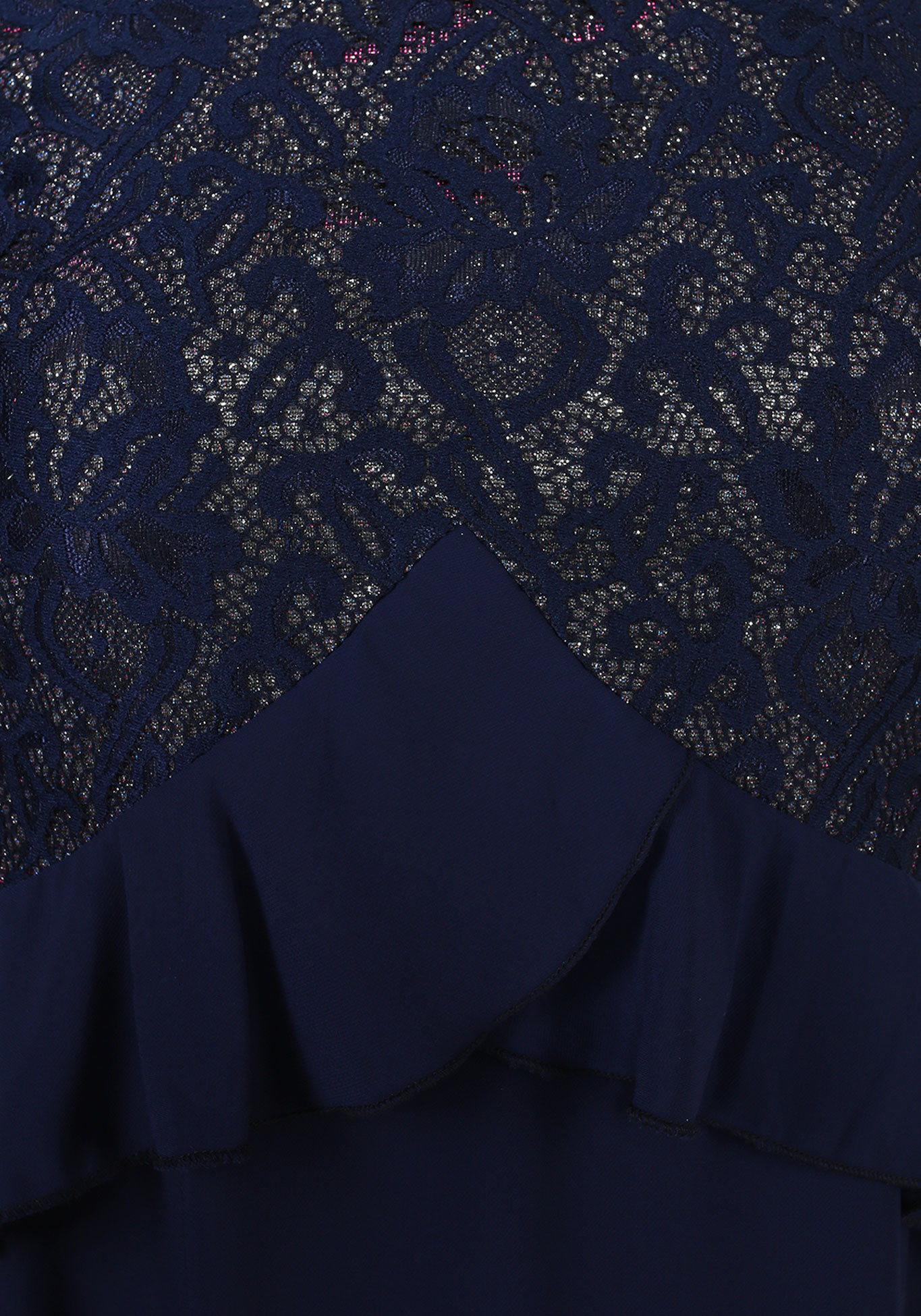 Платье с кружевом длиной макси Bel Fiore, размер 48, цвет синий - фото 6