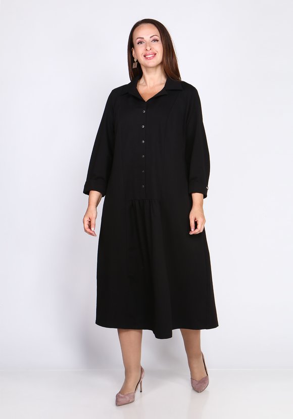 Платье-макси с английским воротником шир.  580, рис. 5