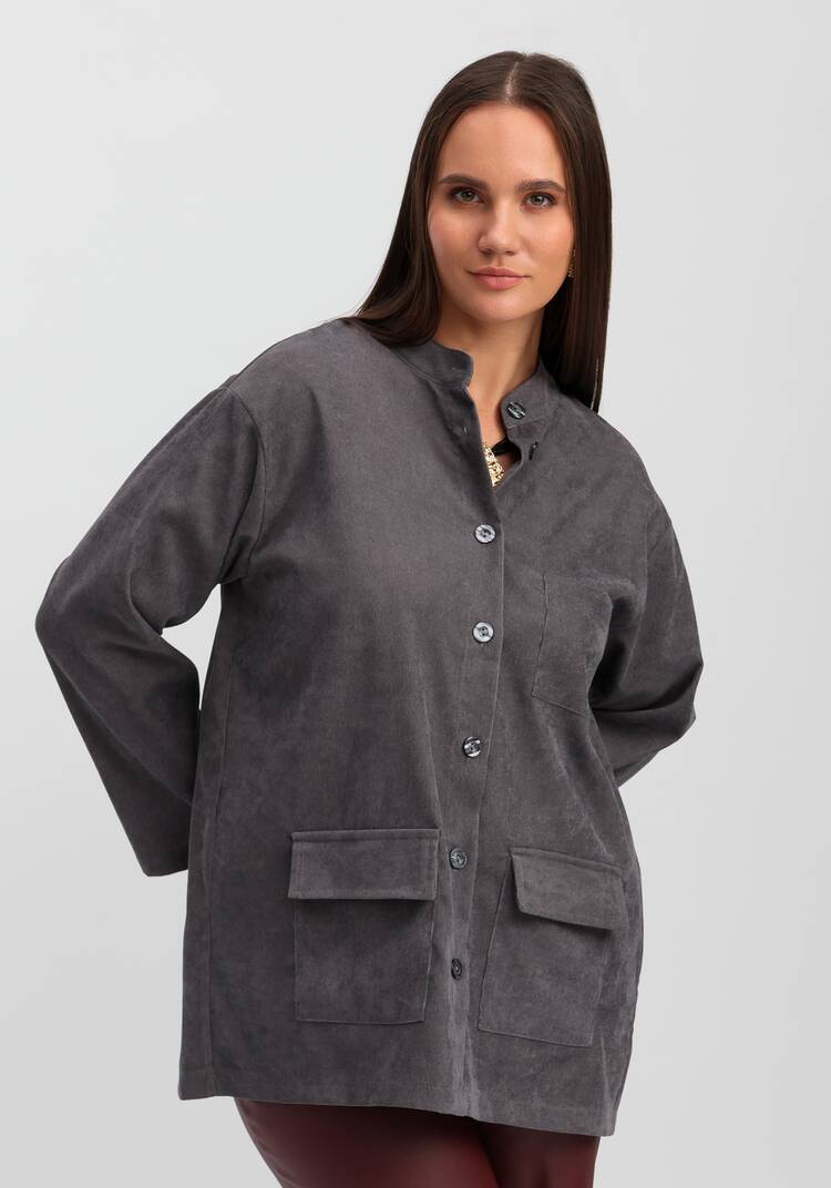 Рубашка оверсайз с воротником-стойкой шир.  750, рис. 24