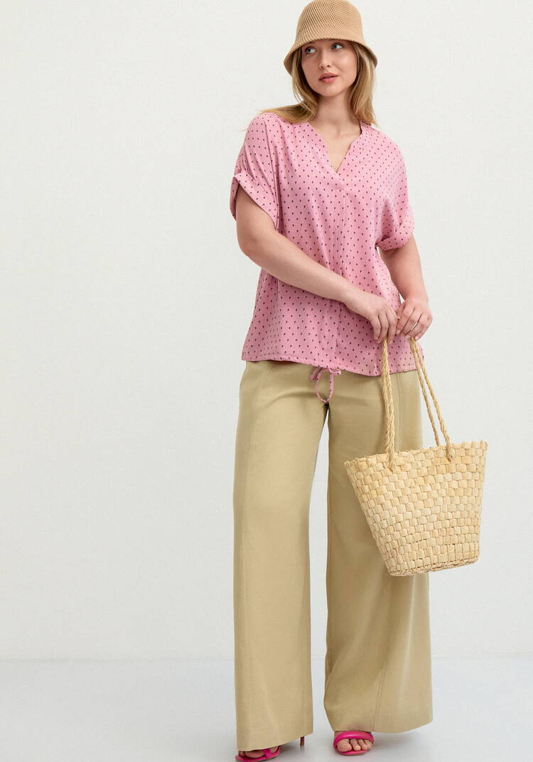 Блуза на кулиске по низу Мира шир.  750, рис. 18