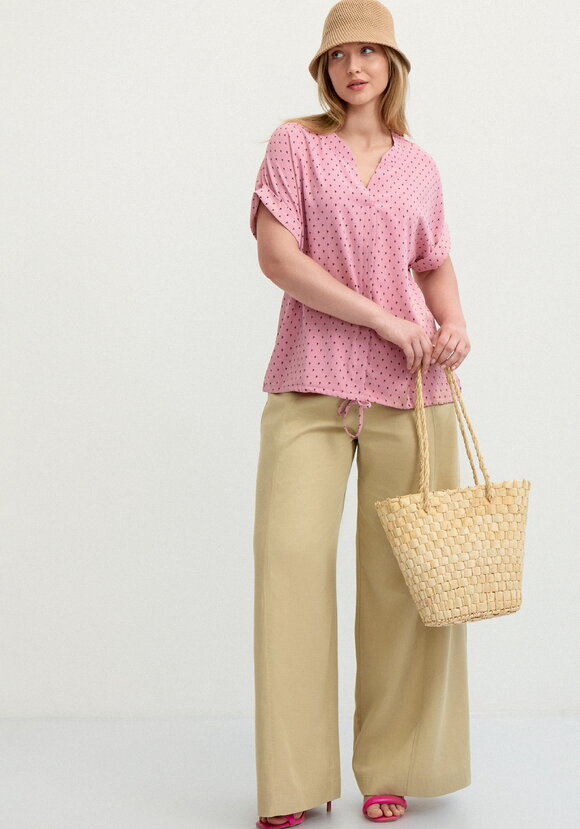 Блуза на кулиске по низу Мира шир.  580, рис. 18