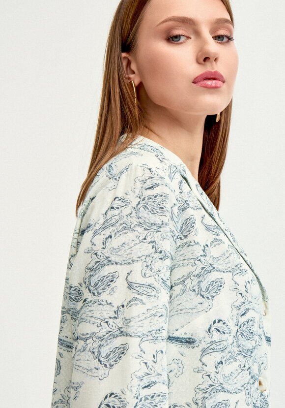 Рубашка с длинным рукавом изо льна шир.  580, рис. 15