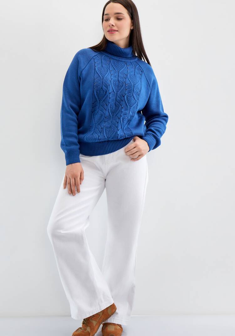 Свитер с ажурным рисунком шир.  750, рис. 14