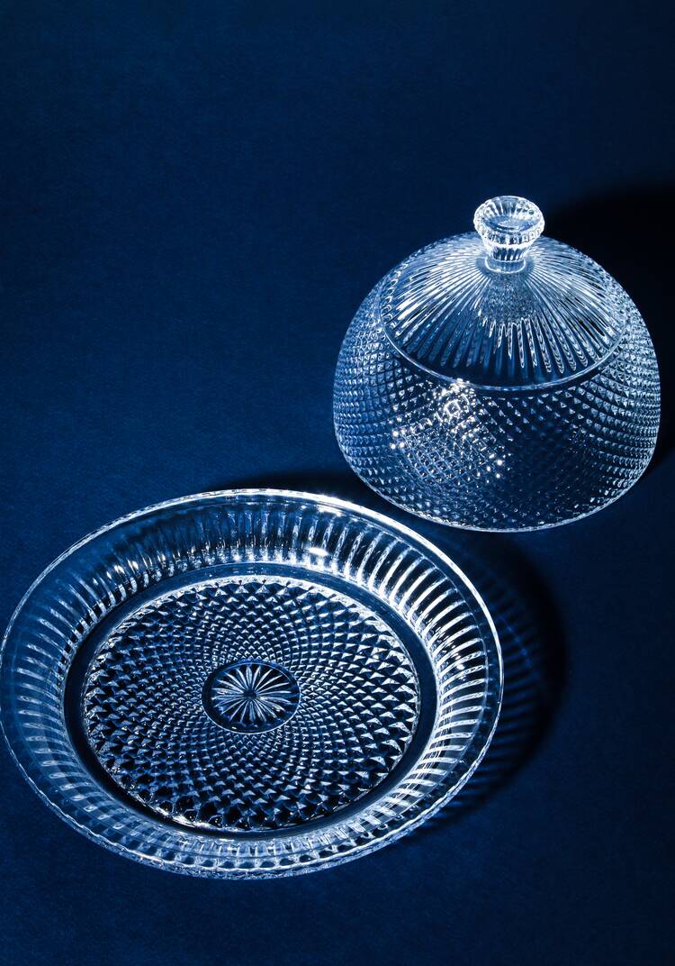 Стеклянное блюдо с крышкой шир.  750, рис. 3