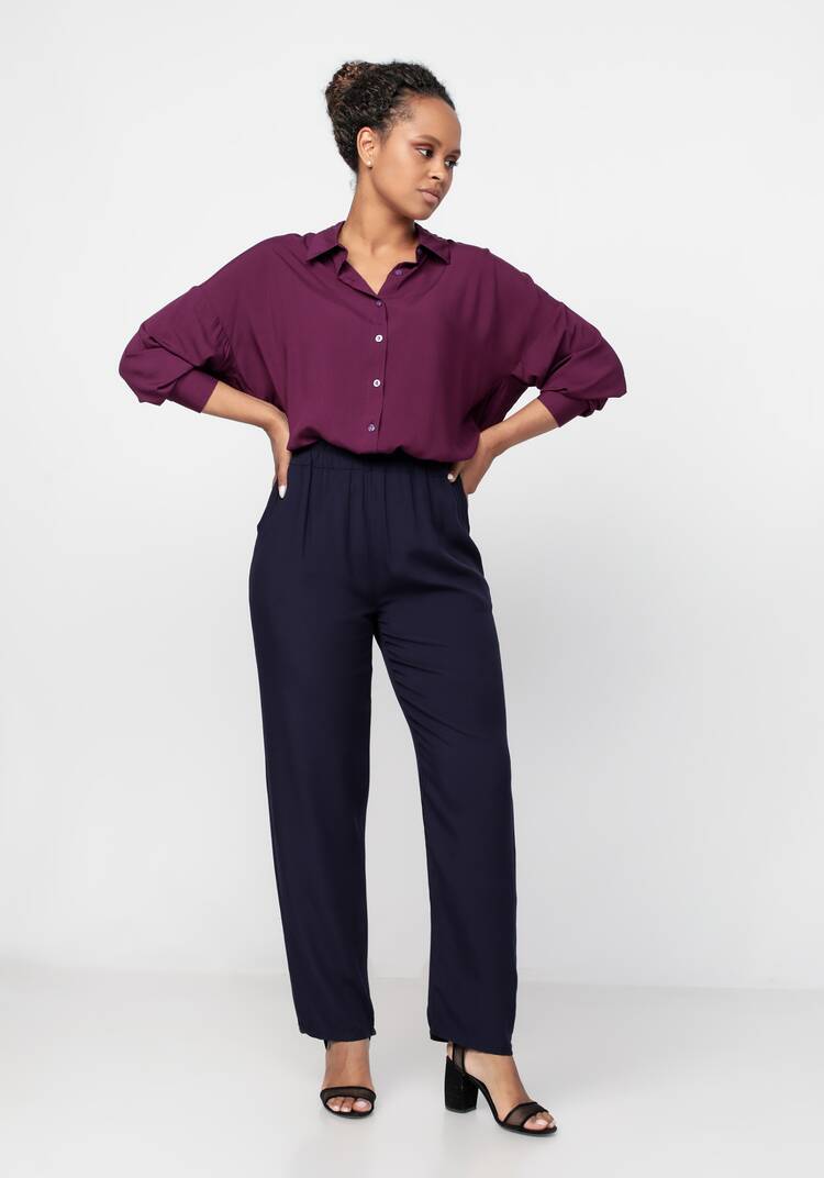 Брюки прямые с резинкой по поясу шир.  750, рис. 12