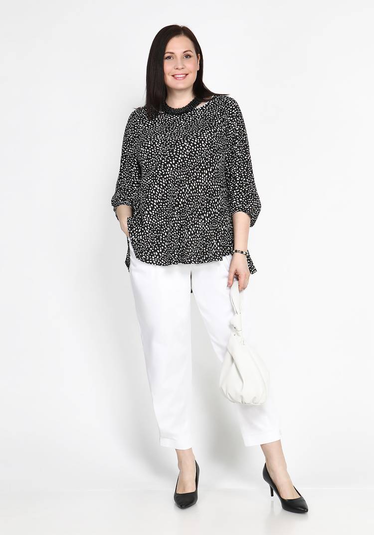 Туника А-силуэта с принтом шир.  750, рис. 7