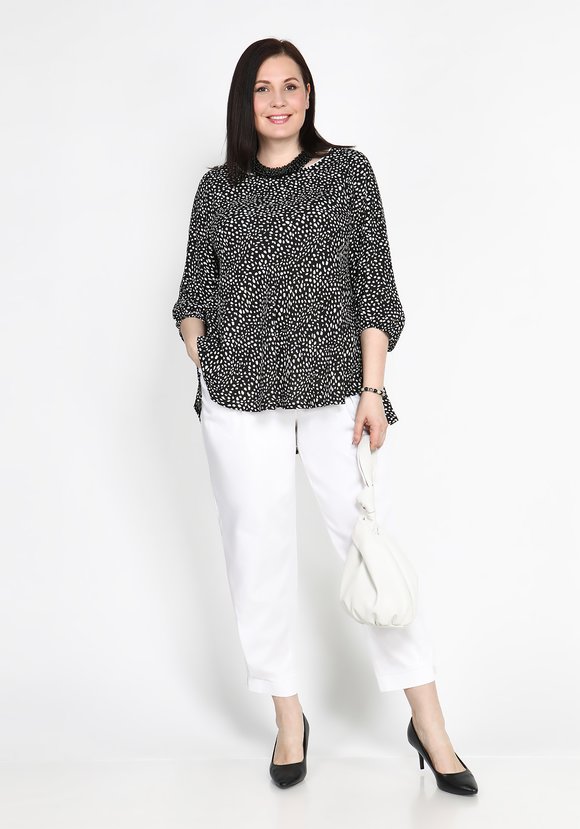 Туника А-силуэта с принтом шир.  580, рис. 7