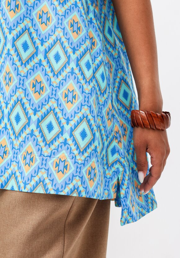 Блуза с геометрическим рисунком шир.  580, рис. 29