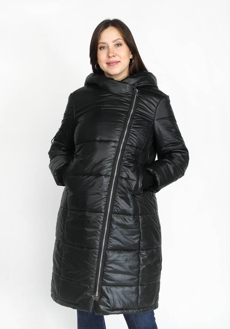 Пальто стеганое с трикотажными манжетами шир.  750, рис. 5