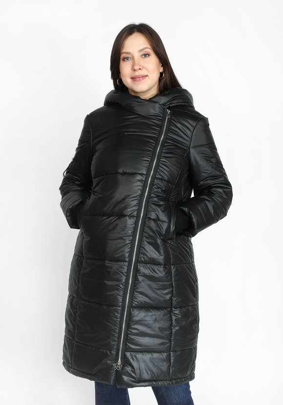 Пальто стеганое с трикотажными манжетами шир.  580, рис. 5