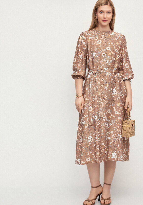 Платье с принтом по рукавам Герда шир.  580, рис. 19