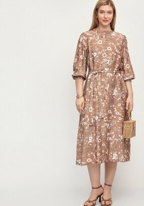 Платье с принтом по рукавам Герда