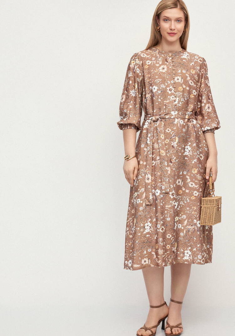 Платье с принтом по рукавам Герда шир.  750, рис. 19