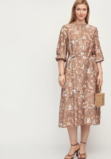 Платье с принтом по рукавам Герда